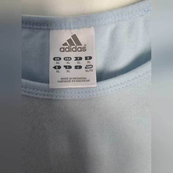 Adidas T-shirt MI 3 Stripes Donna Azzurro, Light Blue, Size XL - Picture 3 of 5